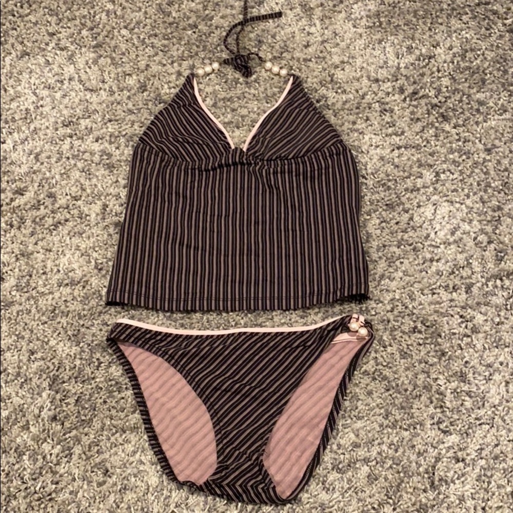 Becca Black & Pink Tankini Set - Picture 1 of 7